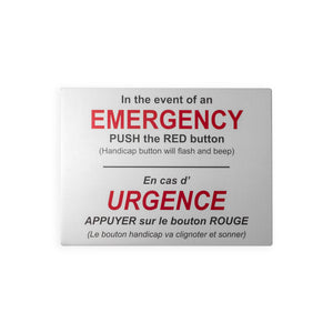 Emergency Sign [Accessible Washroom]